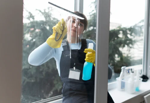 Nettoyage de vitres intérieures et extérieures à la Noue